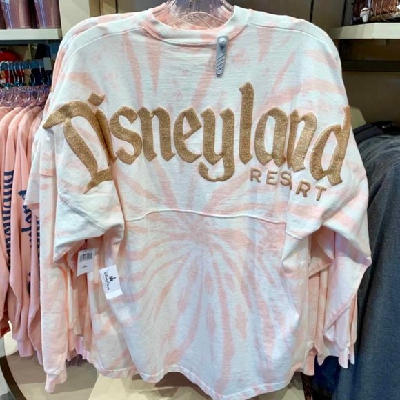 NEW Disney Spirit Jersey Disneyland Resort Tie-Dye Briar Rose Gold Glitter Sz M - Picture 3 of 10